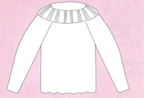 Ажурный свитер с воротником в рубчик (общий вид)